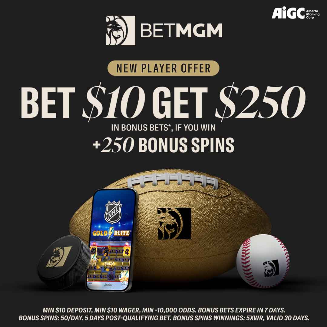 New Player Offer, Bet $10 Get $250 In Bonus Bets If You Win Plus, 250 Bonus Spins