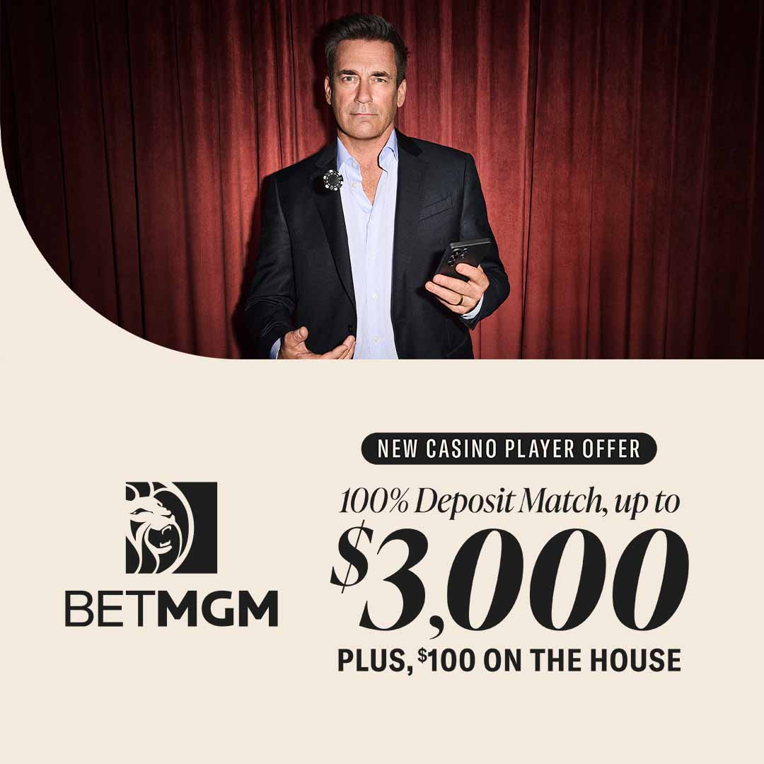 100% Deposit Match Up To $3,000 Plus, $100 On the House