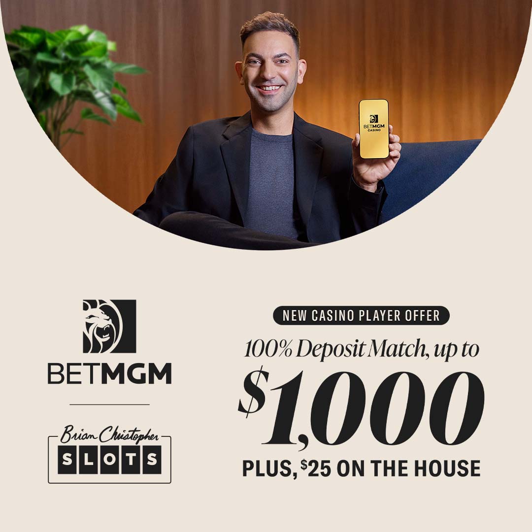 New Casino Player Offer, 100% Deposit Match, Up To $1000 Plus, $25 On the House