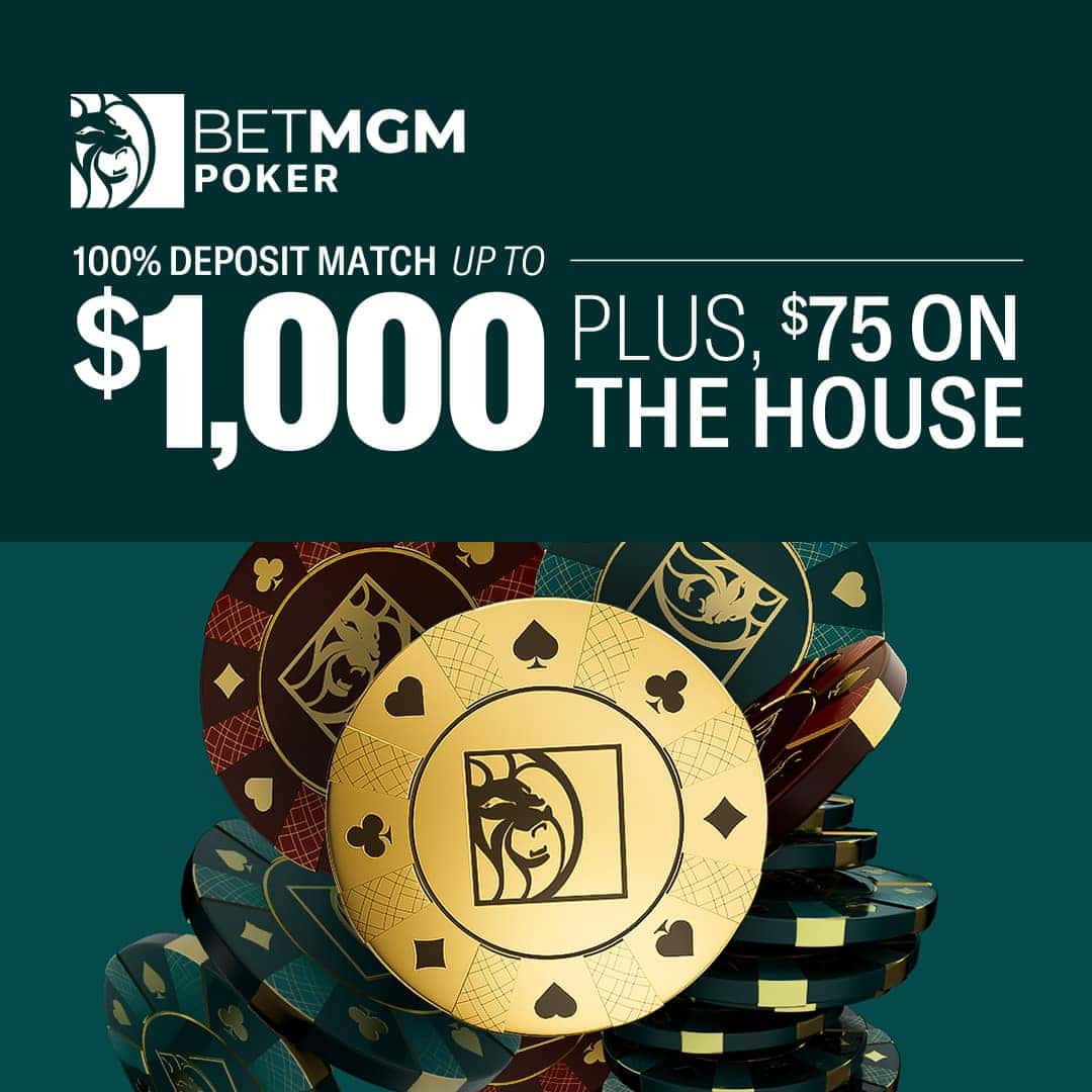 100% Deposit Match, Up To $1,000 Plus, $75 On The House